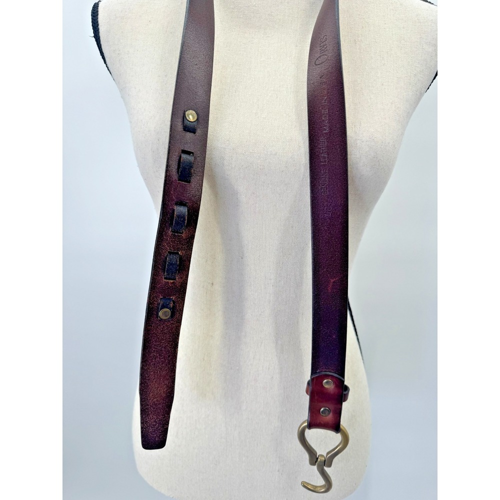 Vintage Orvis Chestnut Full Grain Leather Equestrian Hoof Pick Belt 40 Brass USA - Picture 8 of 16